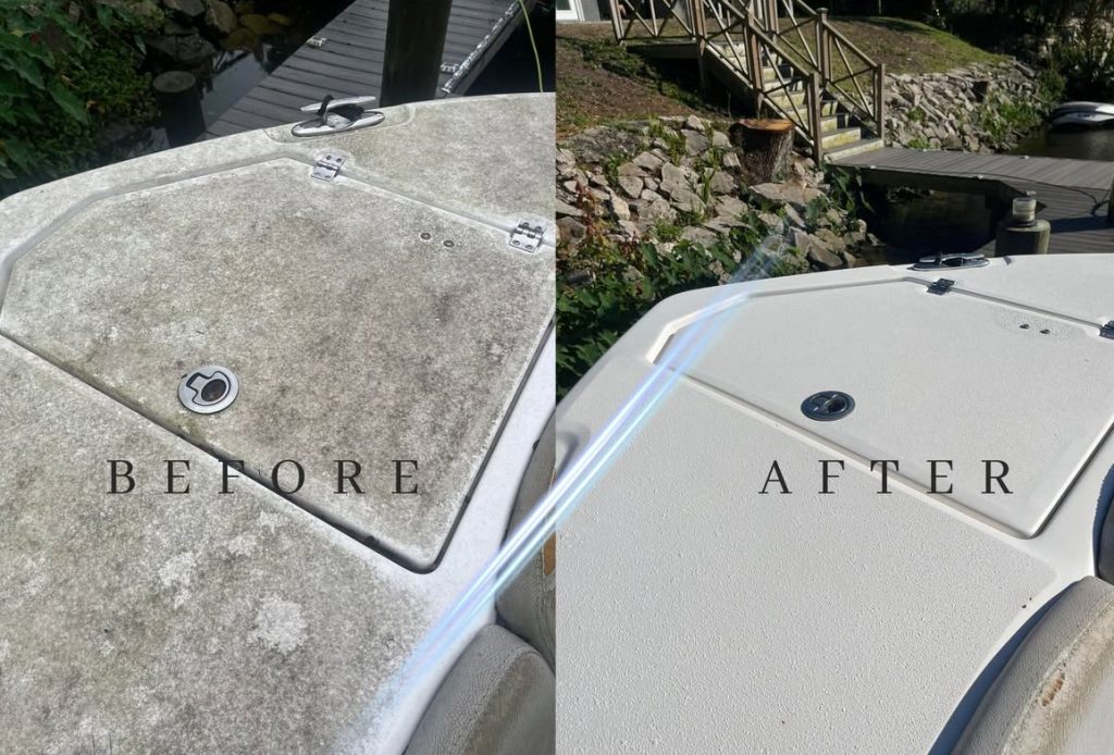 clean Boat before and after